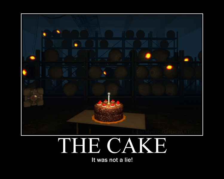 Detail The Cake Is A Lie Meme Nomer 9