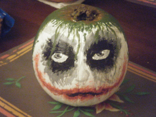 Detail The Joker Pumpkin Painting Nomer 18