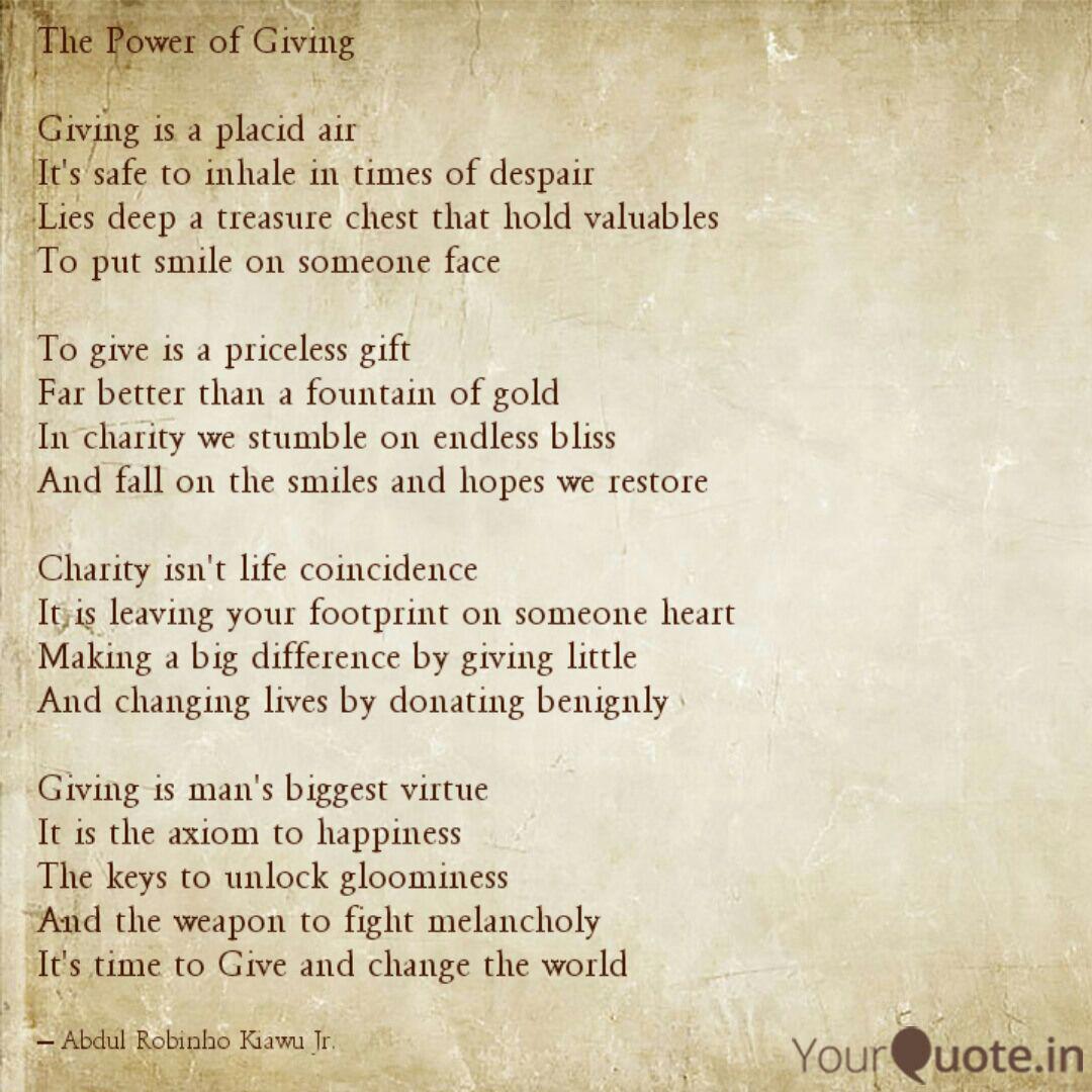 Detail The Power Of Giving Quotes Nomer 31