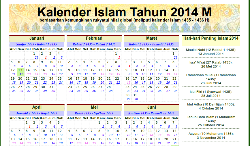 Detail Download Kalender Hijriah 1438 Nomer 29