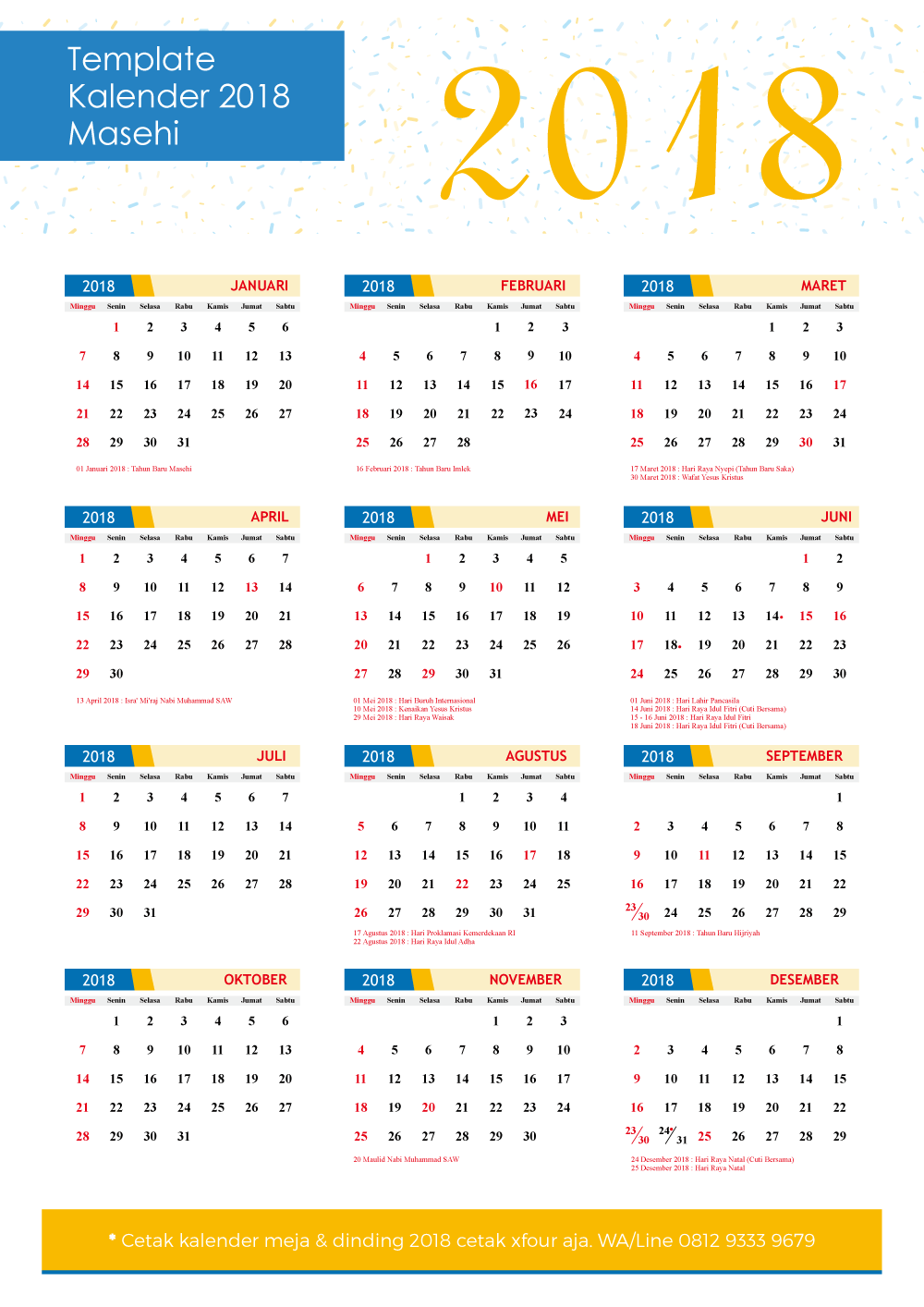 Download Kalender Meja 2018 - KibrisPDR