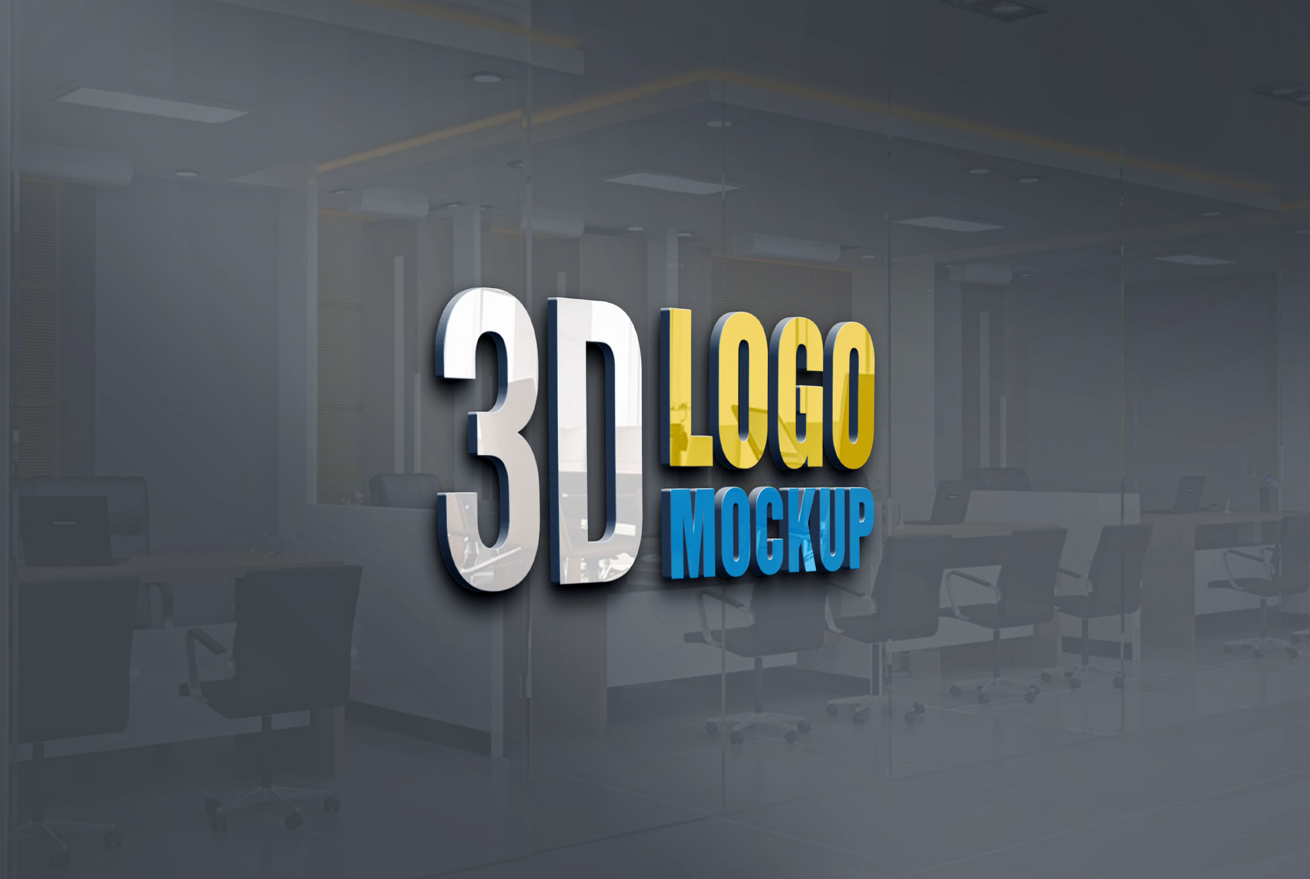 Detail Download Logo 3d Psd Mock Up Nomer 7