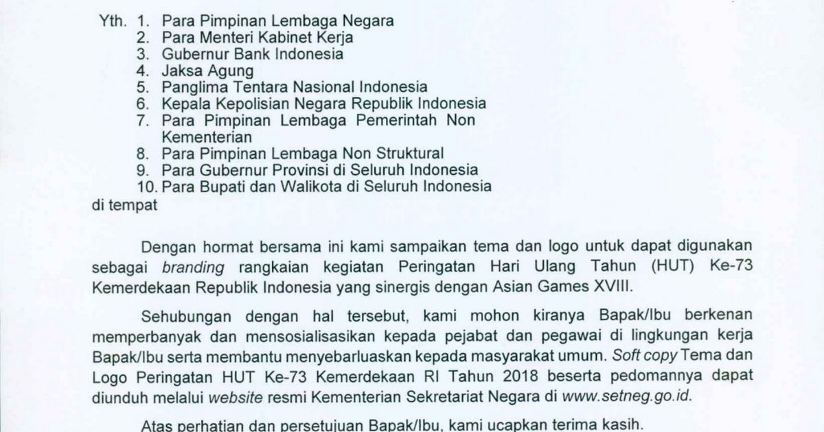 Detail Download Logo 73 Tahun Indonesia Setneg Nomer 24