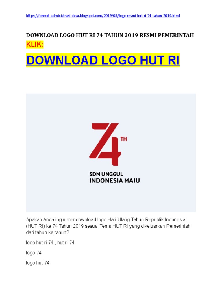 Detail Download Logo 73 Tahun Indonesia Setneg Nomer 44