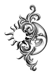 Detail Tattoo Sonne Und Mond Nomer 5