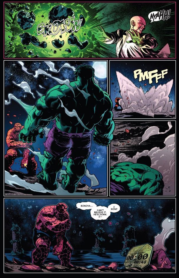 Detail The Thing Vs Hulk Nomer 12