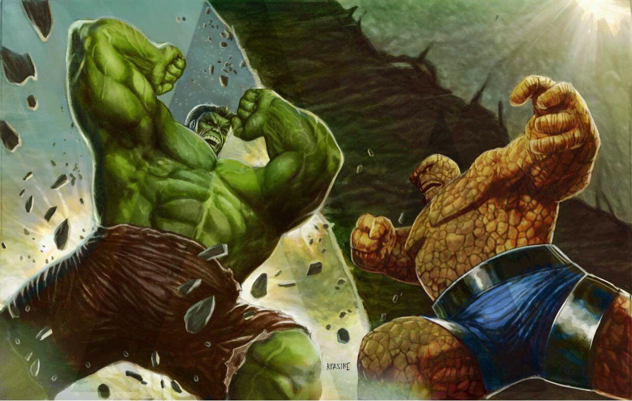 Detail The Thing Vs Hulk Nomer 18