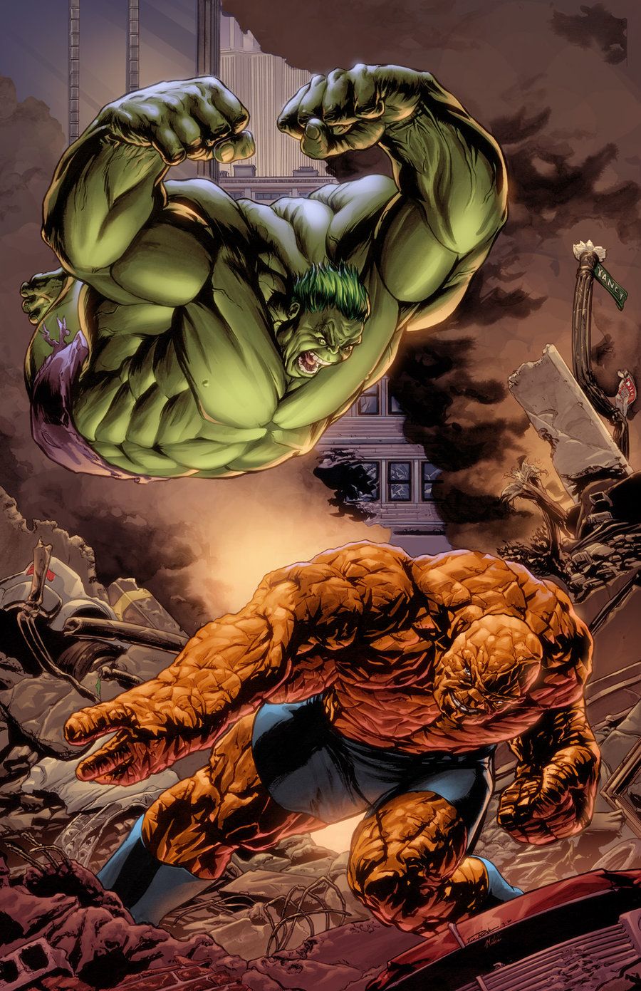 Detail The Thing Vs Hulk Nomer 19
