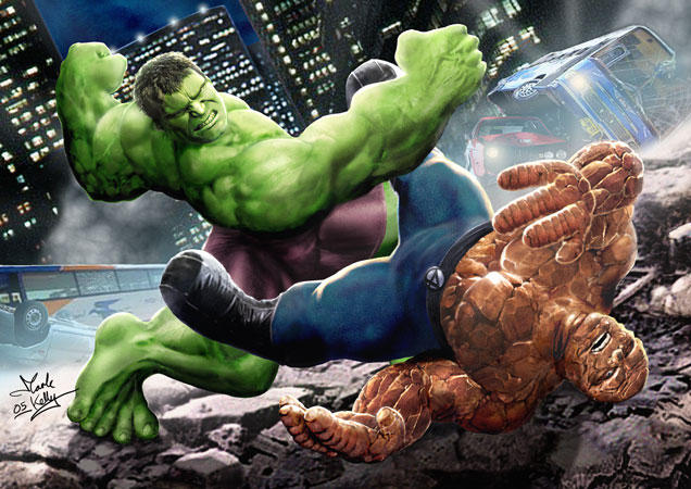 Detail The Thing Vs Hulk Nomer 32