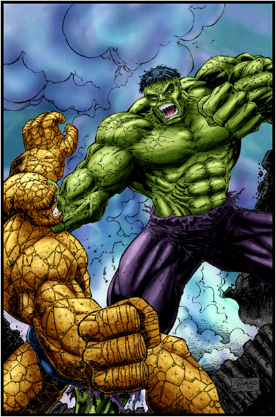 Detail The Thing Vs Hulk Nomer 35