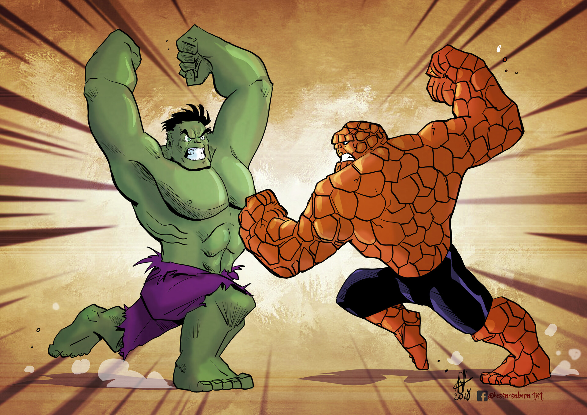 Detail The Thing Vs Hulk Nomer 42