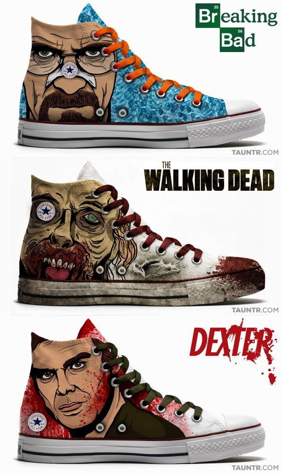 Detail The Walking Dead Shoes Converse Nomer 23