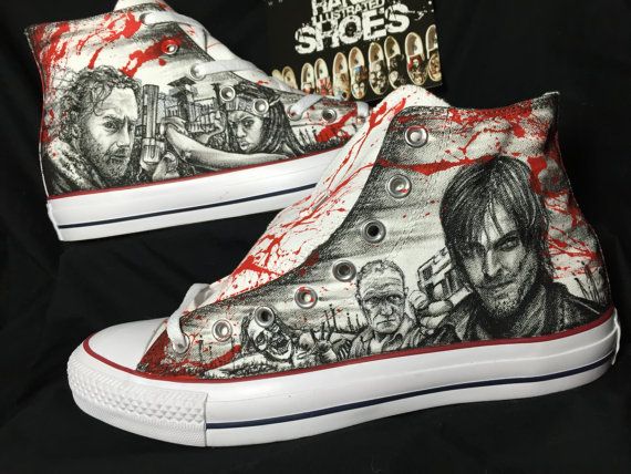 Detail The Walking Dead Shoes Converse Nomer 29