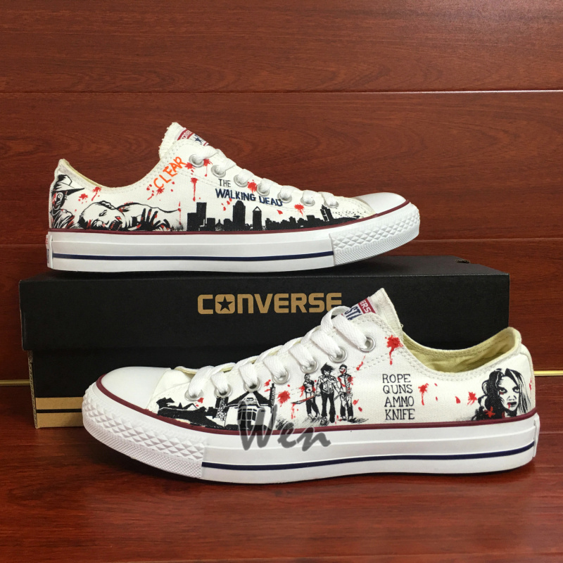 Detail The Walking Dead Shoes Converse Nomer 45