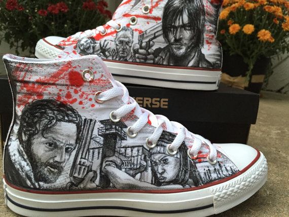 Detail The Walking Dead Shoes Converse Nomer 46