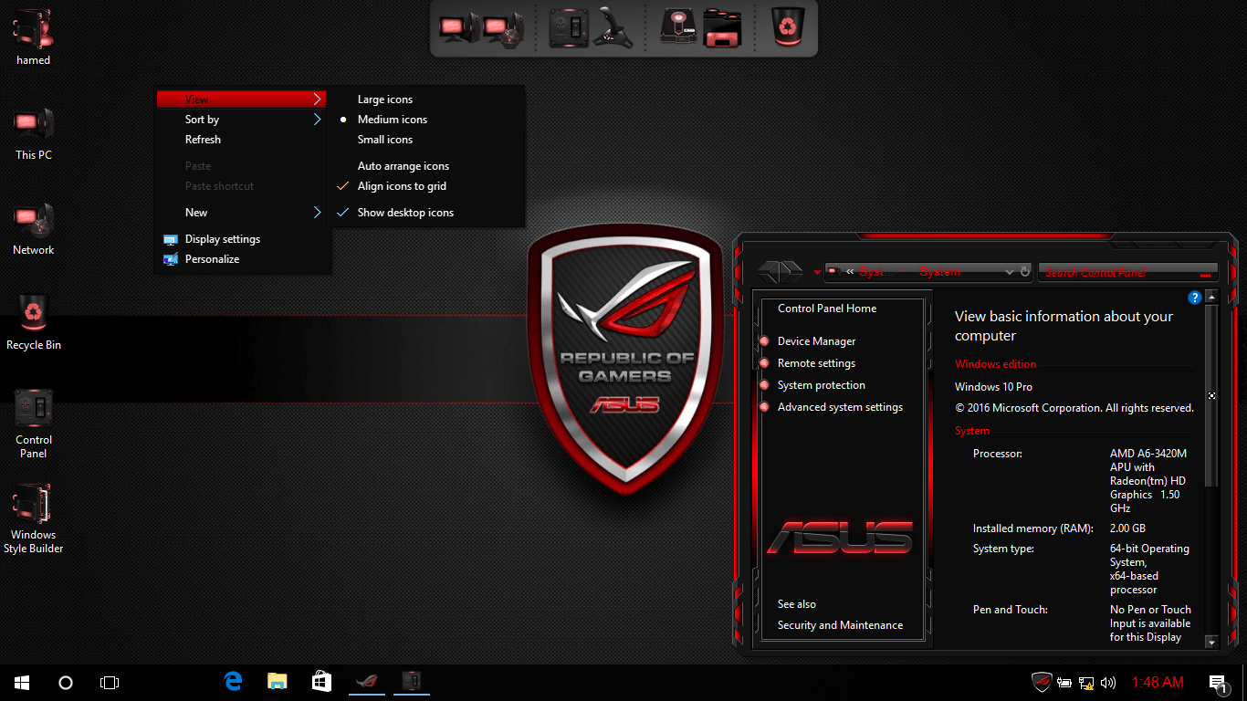 Detail Theme Asus Rog Nomer 24