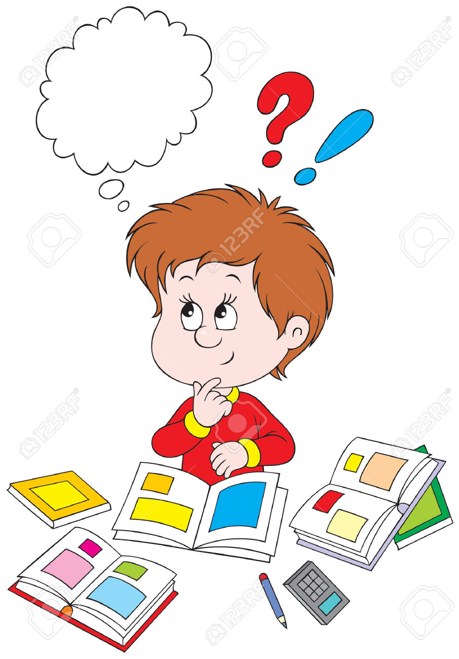 Detail Thinking Child Clipart Nomer 34