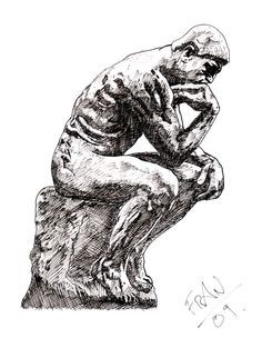 Detail Thinking Man Statue Clipart Nomer 15