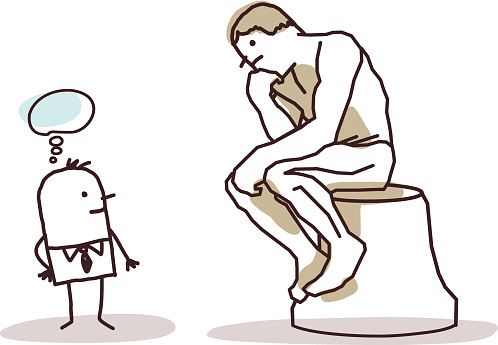 Detail Thinking Man Statue Clipart Nomer 17