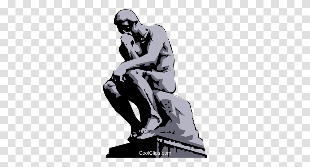 Detail Thinking Man Statue Clipart Nomer 35