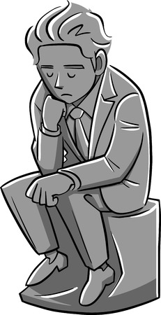 Detail Thinking Man Statue Clipart Nomer 52