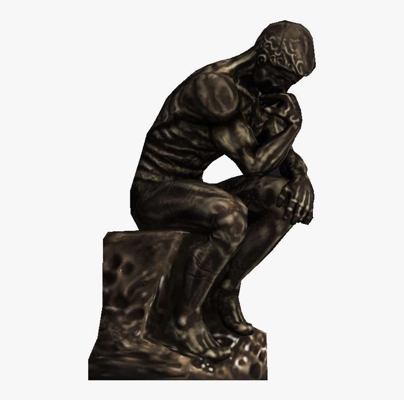 Detail Thinking Man Statue Clipart Nomer 10