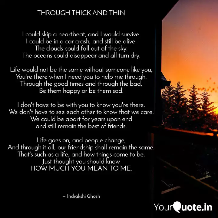 Detail Through Thick And Thin Quotes Nomer 19