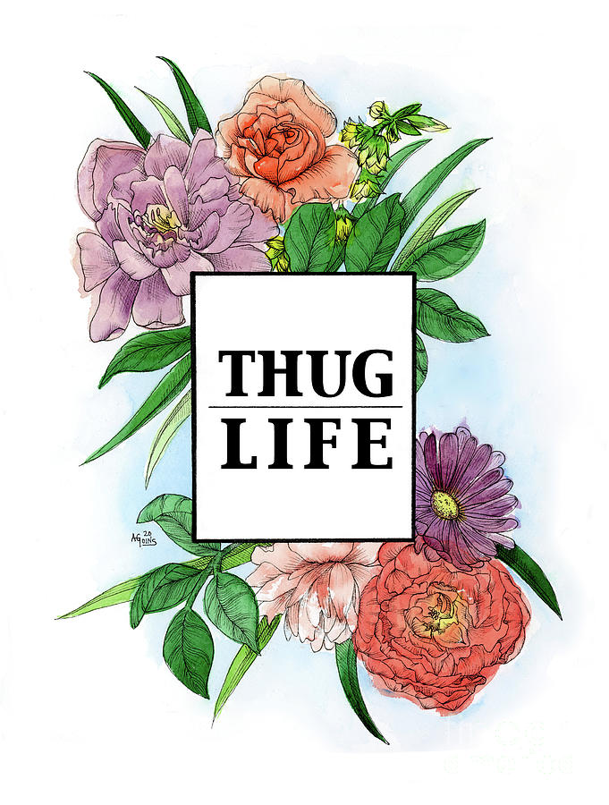 Detail Thug Life Floral Nomer 11