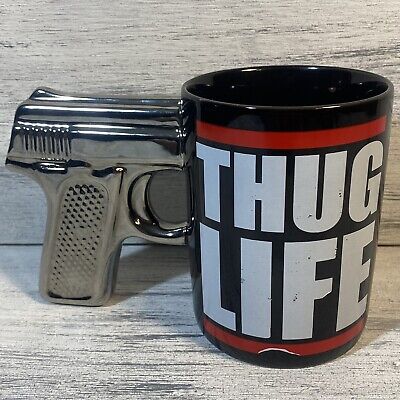 Detail Thug Life Mug With Gun Handle Nomer 12