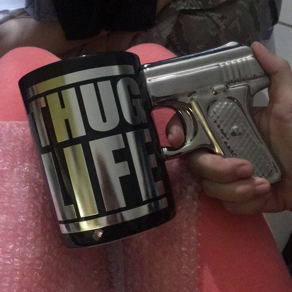 Detail Thug Life Mug With Gun Handle Nomer 17