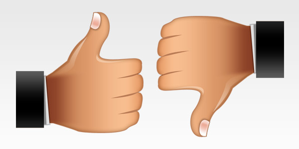 Detail Thumbs Up And Down Png Nomer 32