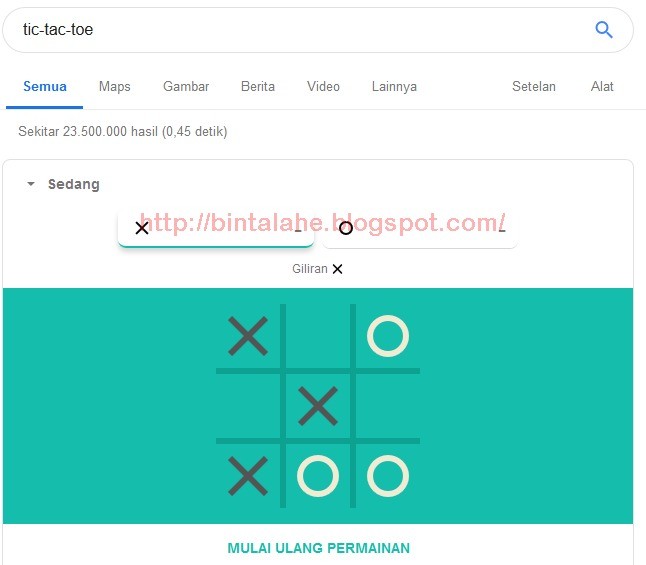 Detail Tic Tac Toe Hantu Nomer 6