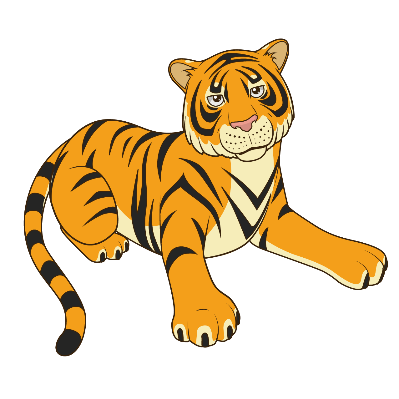 Detail Tiger Cartoon Png Nomer 3