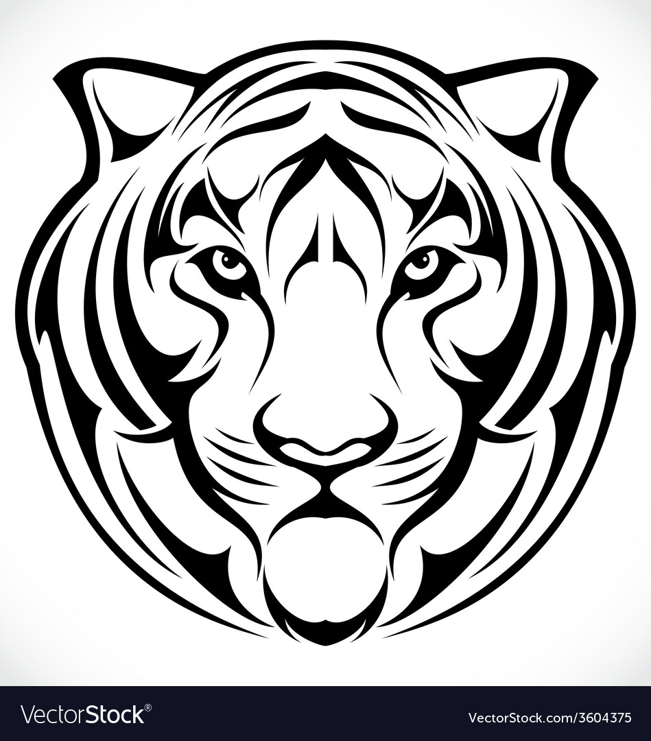 Detail Tiger Head Vector Png Nomer 18