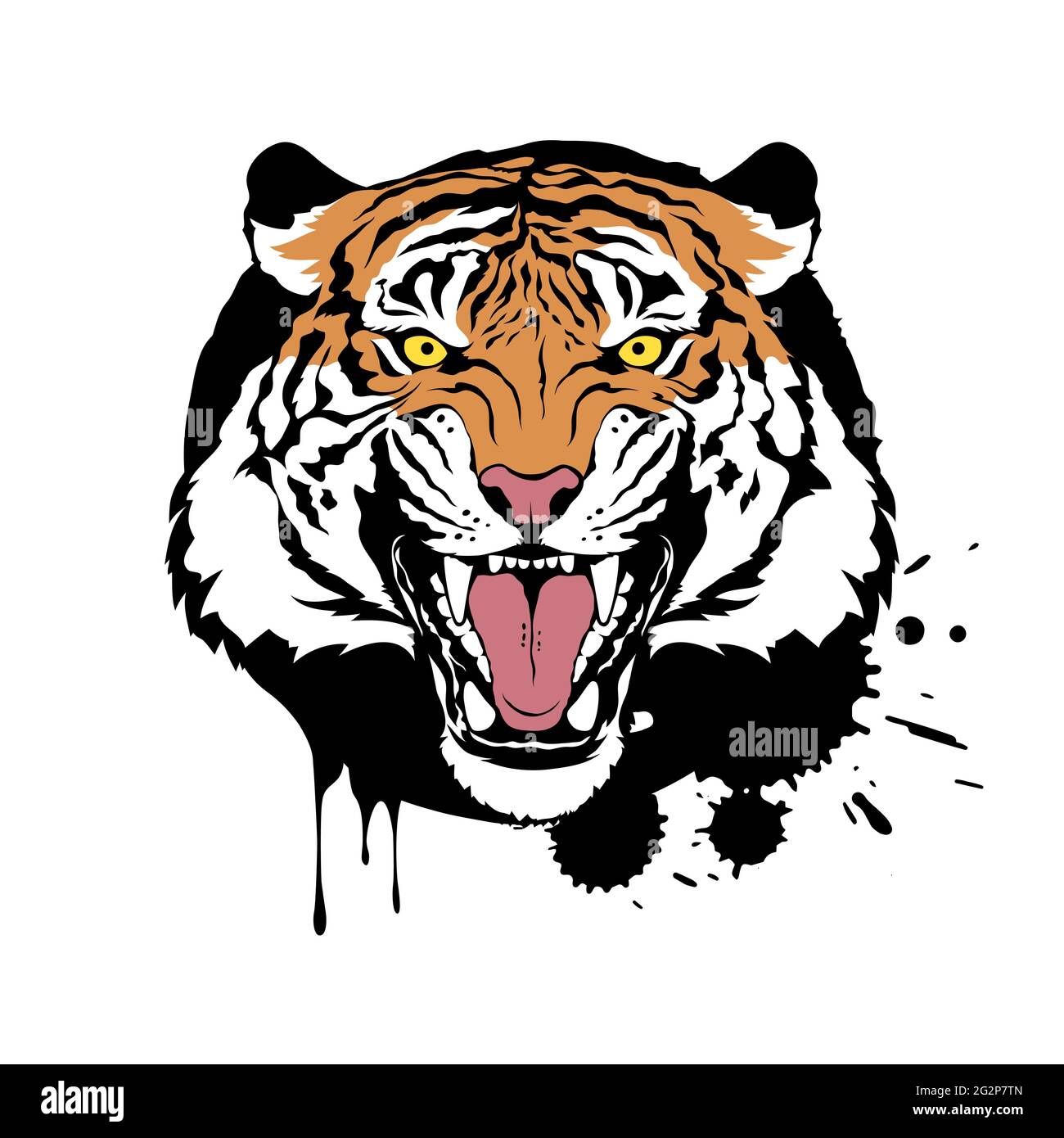 Detail Tiger Head Vector Png Nomer 20