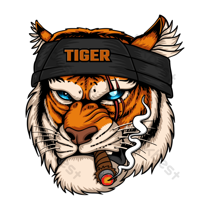 Detail Tiger Head Vector Png Nomer 42