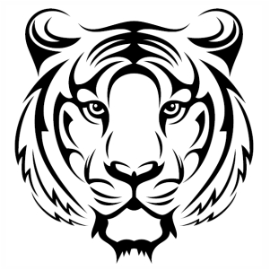 Detail Tiger Head Vector Png Nomer 6