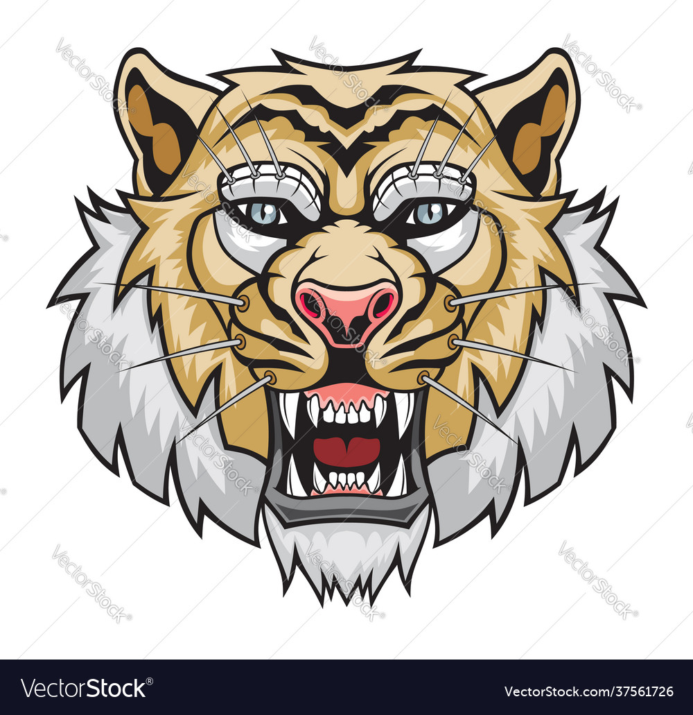 Detail Tiger Head Vector Png Nomer 55