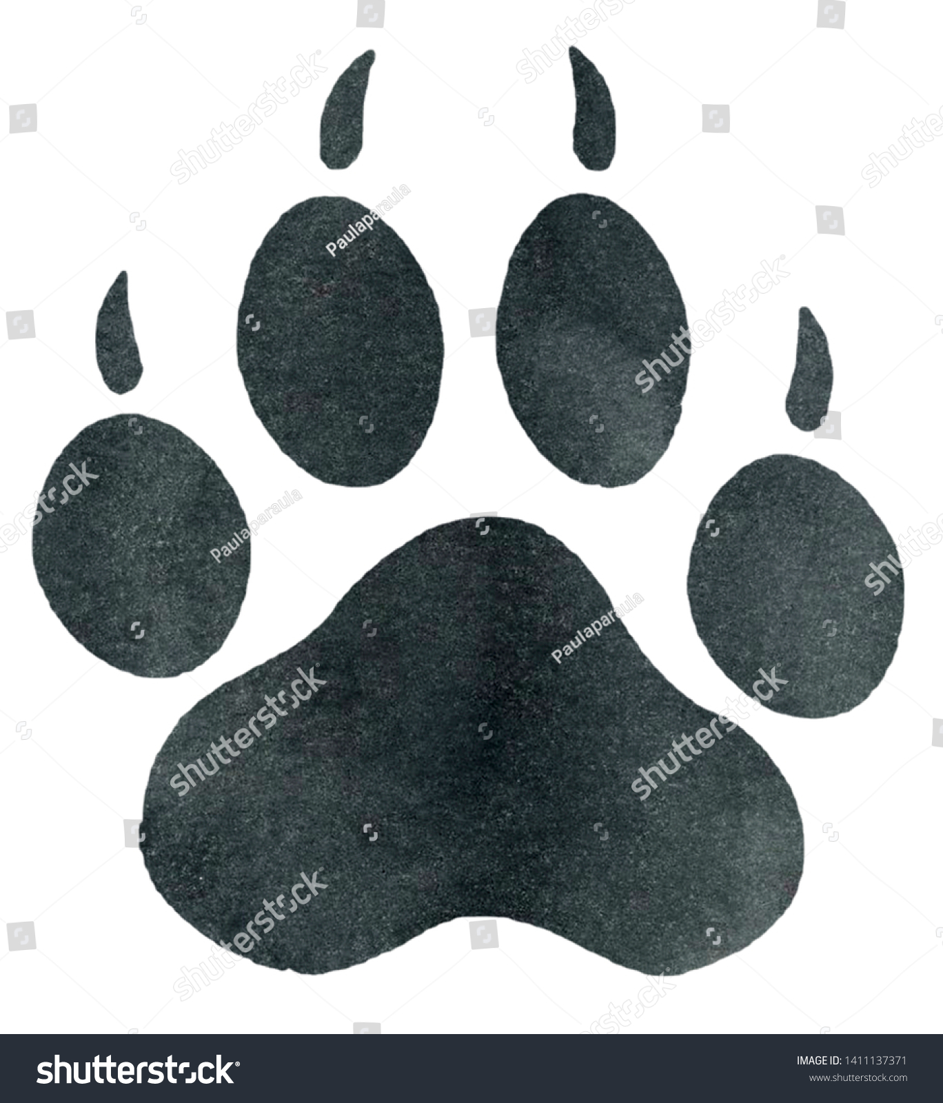 Detail Tiger Paw Print Clipart Nomer 40