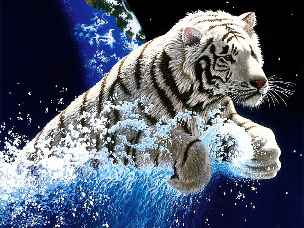 Detail Tiger Wallpaper 3d Nomer 17