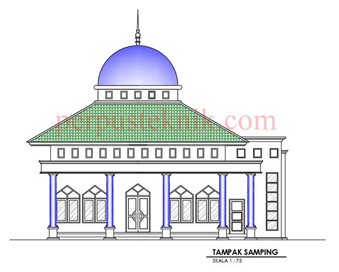 Detail Tinggi Mushola Gambar Kerja Nomer 12