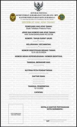 Detail Tingkatan Surat Tanah Nomer 14