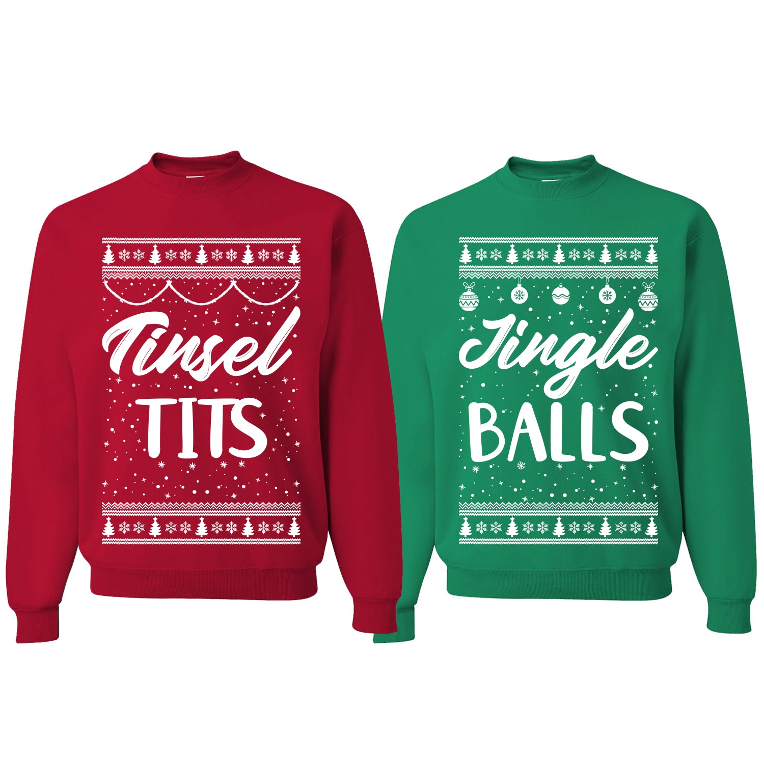 Detail Tinsel Ball Christmas Sweater Nomer 6