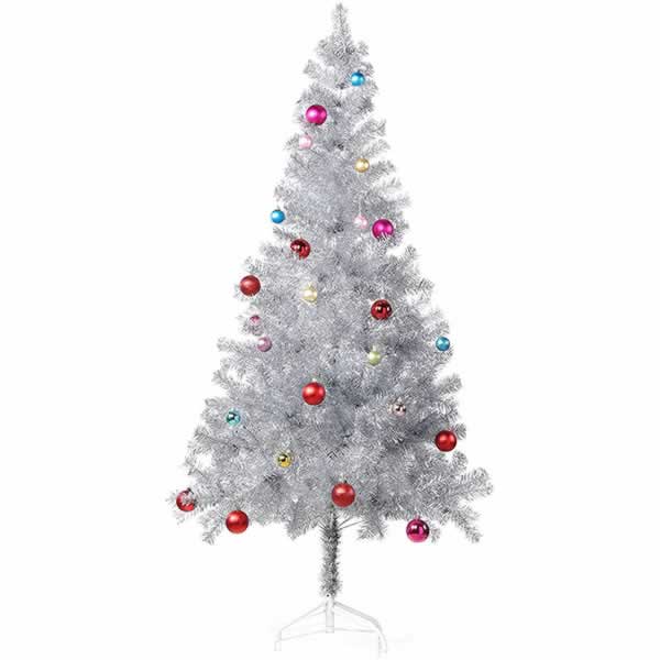 Detail Tinsel Christmas Tree With Color Wheel Nomer 18