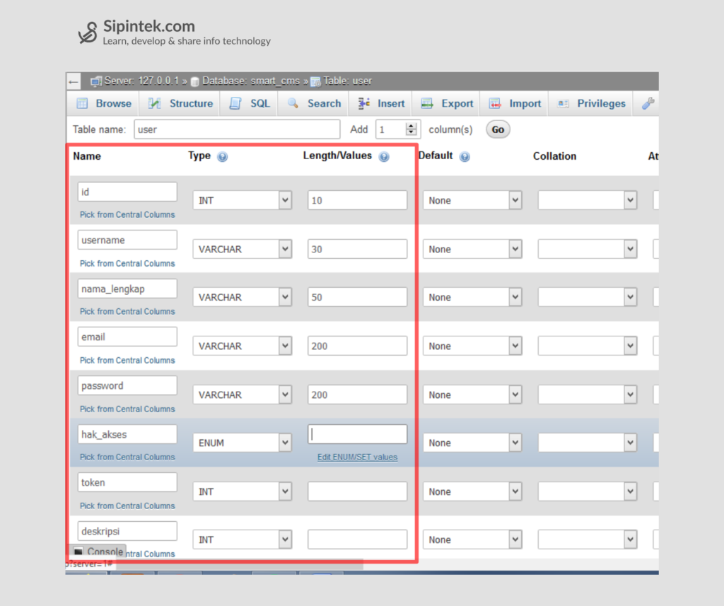 Detail Tipe Data Gambar Phpmyadmin Nomer 19