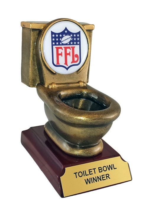 Detail Toilet Bowl Trophy Fantasy Football Nomer 4