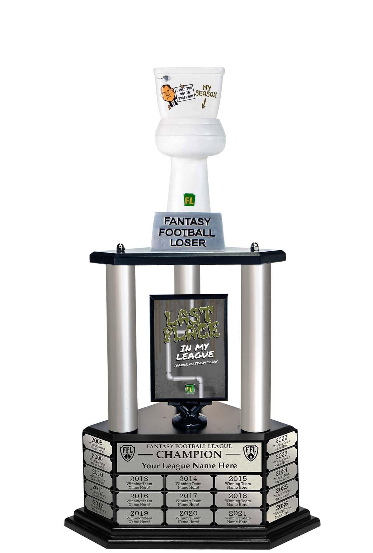 Detail Toilet Bowl Trophy Fantasy Football Nomer 41