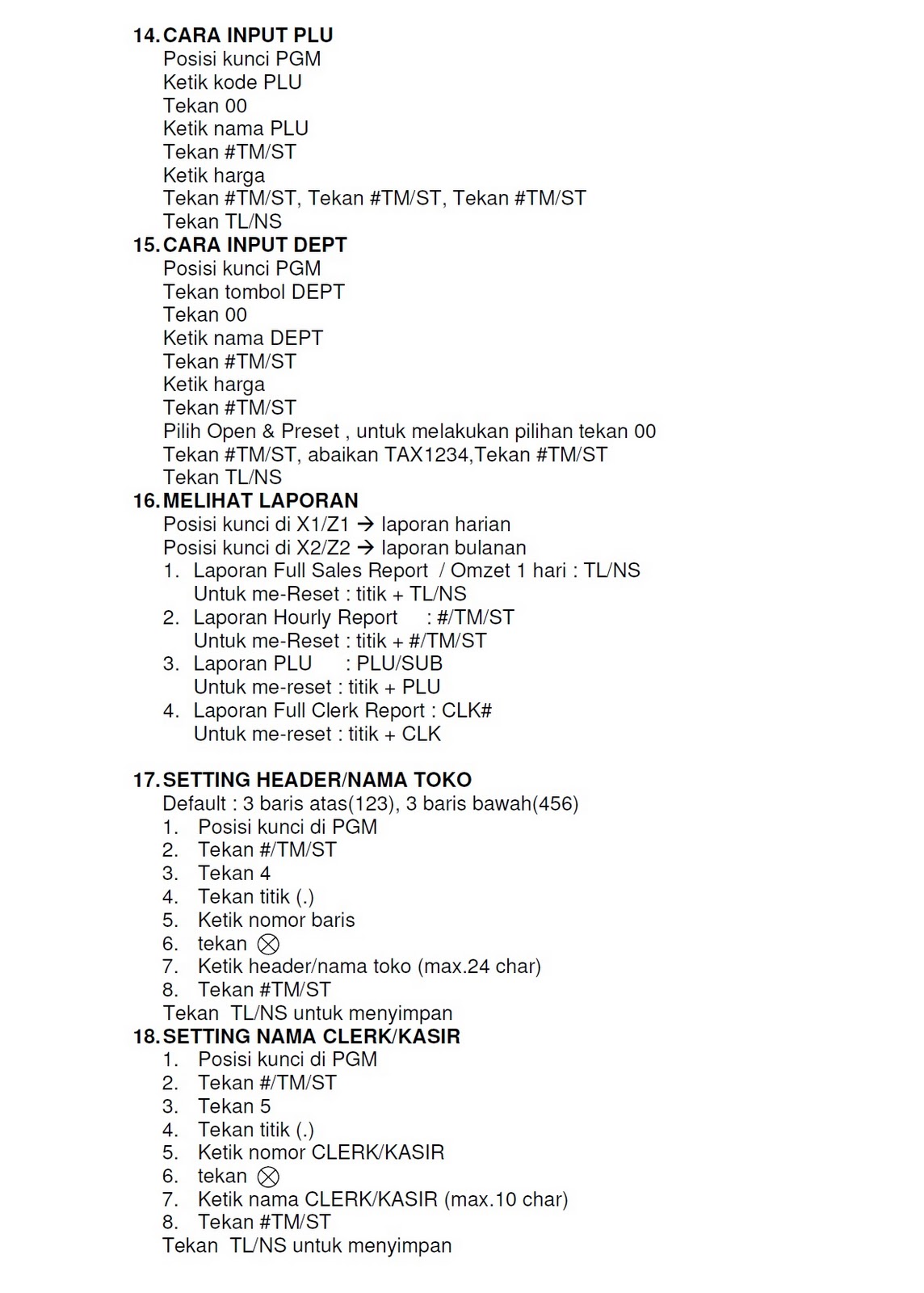 Detail Tombol Tombol Cash Register Nomer 12