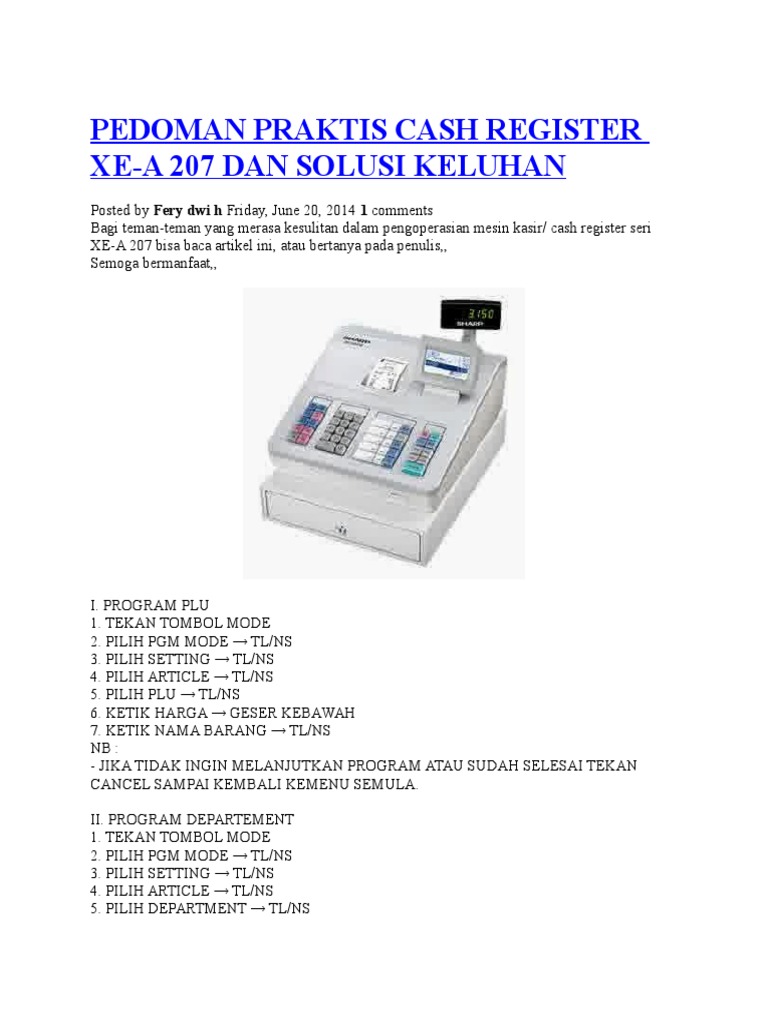 Detail Tombol Tombol Cash Register Nomer 26