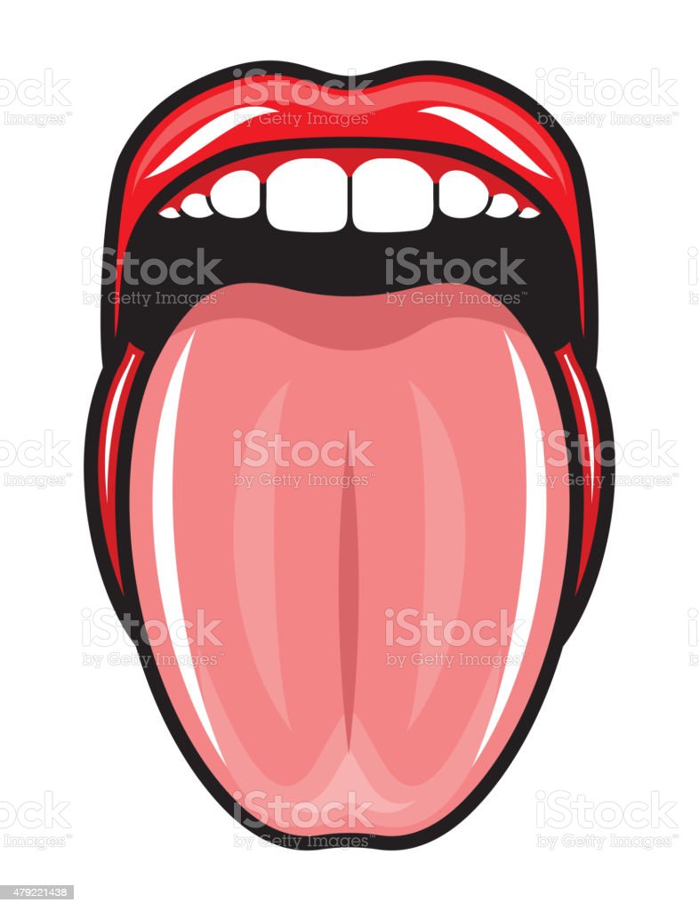 Detail Tongue Vector Nomer 11